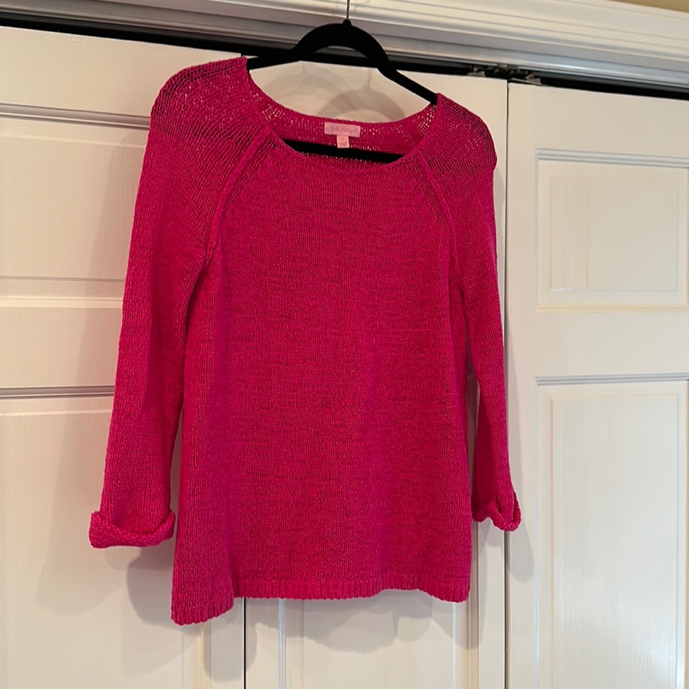 Lily Pulitzer hot pink sweater
